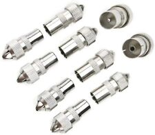 5 X MALE 5 X FEMALE TV AERIAL COAXIAL CABLE CONNECTORS PLUGS SOCKETS COAX, used for sale  Shipping to South Africa