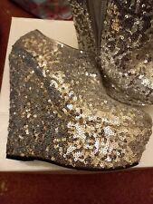 Sequin platform shoes. for sale  WHITCHURCH