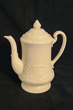 Wedgwood Vintage Baralaston Patrician Ivory Coffee Pot Floral Vine Raised Design for sale  Shipping to South Africa