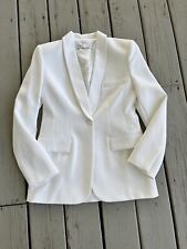 Jaqueta Blazer Zara Feminina Tamanho Pequeno Marfim/Branco Ombro Pad, usado comprar usado  Enviando para Brazil