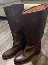 J Crew Boots Womens Size 9 1/2 Brown Leather Riding Tall Made in Italy Knee segunda mano  Embacar hacia Argentina