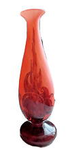 Vase art déco le Verre Français signé  à décor prunes vers 1924 gravé a l'acide d'occasion  Mer