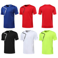 Camisas de Ginásio Masculinas Corrida Seca Rápida Camisetas Atléticas T-Shirts de Treino Tops Activewear comprar usado  Enviando para Brazil
