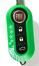 Nova Capa Estrelas Verdes para FIAT 500 3 Botões Controle Remoto Flip Key Fob LTQF12AM433TX  comprar usado  Enviando para Brazil