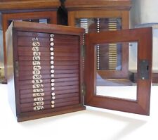 Small Mahogany antique microscope slide collectors/display cabinet. for sale  Shipping to South Africa