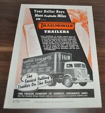 1940 Diamond T COE Truck Ad H & W Motor Express Trailmobile Przyczepa na sprzedaż  PL