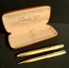 Usado, Antigo Parker 51 Vacumatic conjunto de FP e lápis folheado a ouro 14k comprar usado  Enviando para Brazil