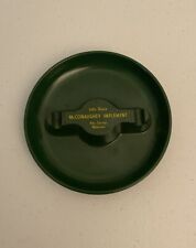 Cinzeiro Vintage John Deere McConaughey Implement Nebraska 5" Plástico Verde comprar usado  Enviando para Brazil