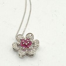 gold 14k white ruby pendant for sale  Seattle