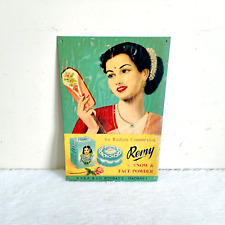1950s Vintage Indian Lady Remy Snow Face Powder Advertising Metal Sign Board S85, used for sale  Shipping to South Africa