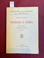 Pasquali giorgio filologia usato  Torino