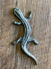 Usado, Mini pieza de baratija de hierro fundido lagarto gecko silueta de salamandra de 3"" anfibios segunda mano  Embacar hacia Argentina