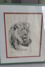 Signed lion print for sale  Rochester