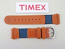 Pulseira de relógio Timex Expedition genuína verde-azulada nylon bronzeado couro W.R. 19mm comprar usado  Enviando para Brazil