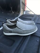 Margaritaville Mens Footwear Marina Canvas Khaki Slip On Boat Shoes Size 12 for sale  Shipping to South Africa