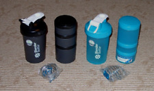 ¡Paquete de 2 botellas licuadora Prostak cada una con agitador y 3 contenedores! 250CC libre de BPA segunda mano  Embacar hacia Mexico
