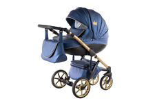 Navi - Metalic Blue Gold -  3w1 - Wózek dziecięcy - Kajtex na sprzedaż  PL