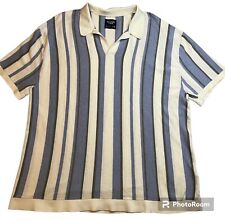 Camisa polo Abercrombie Fitch para hombre azul peso pluma mezcla tejida preppy segunda mano  Embacar hacia Argentina