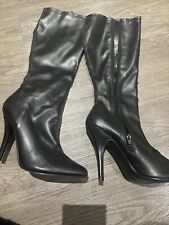 Leather heeled boots for sale  BRACKNELL