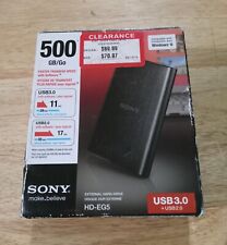 Disco rígido externo Sony 500 GB (HD-EG5) USB 3.0 500GB HD HDD testado, usado comprar usado  Enviando para Brazil