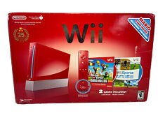 Nintendo Wii Red W/ Box/ Super Mario Game (Model RVL001) Please Read Description for sale  Shipping to South Africa