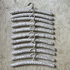 Padded Coat Hangers - Grey White Floral  - Set of 11 for sale  Shipping to South Africa