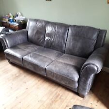 Seater leather sofa for sale  NEWCASTLETON