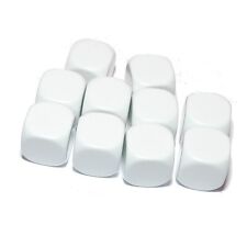 10 dados blancos en blanco (cubos de plástico), 16 mm, D6 segunda mano  Embacar hacia Argentina