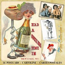 16 RARE CARTOLINE D'EPOCA CAVATAPPI ANTICHE VINTAGE ANTIQUE CORKSCREW POSTCARDS segunda mano  Embacar hacia Argentina