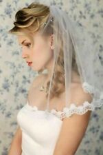 Wedding Veils Lace Appliques Pearls Short Length Bridal Hair Bridal Accessories for sale  Shipping to South Africa