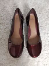 Clarks burgundy patent for sale  LEEDS