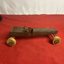 Coche de juguete antiguo de metal ruedas de madera de 8,5"" de largo, usado segunda mano  Embacar hacia Argentina