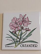 Tile Of Oleander por Jim Walker de Barbados 6" X 6", usado comprar usado  Enviando para Brazil