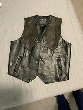 mens western brown leather vest for sale  Norfolk