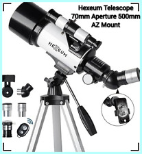 Telescopio Hexeum para niños y adultos 70 mm apertura 500 mm montaje AZ ⭐⭐⭐ segunda mano  Embacar hacia Argentina