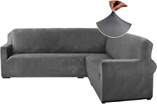ALIECOM Velvet Corner Sectional Couch Covers L Shaped Sofa Cover for Dogs Stretc, used for sale  Shipping to South Africa