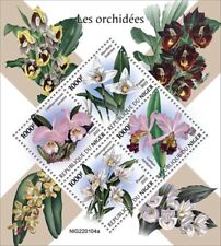 Niger - 2022 Orchid Flowers on Stamps - 4 Stamp Sheet - NIG220104a, used for sale  Shipping to South Africa