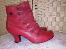 Hush Puppies size 5 wide dark red leather ankle boots in good condition. for sale  Shipping to South Africa