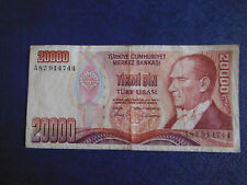 Banconota turchia 20000 usato  Italia