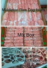 Mix Box Frozen Dog Food 42x 500g bags 21kg box. BARF RAW DIET delivered , used for sale  MANCHESTER