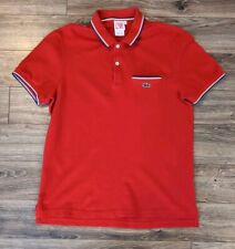 Lacoste Live! Camisa polo masculina SS vermelha pique azul branca ponta - 5 leia! comprar usado  Enviando para Brazil