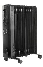 Used, VonHaus Oil Filled Radiator 2500W 11 Fin – Portable Electric Heater Timer Black for sale  Shipping to South Africa