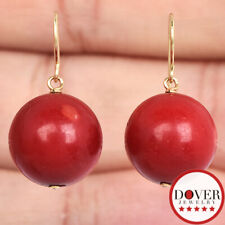 red coral bead earrings for sale  Miami