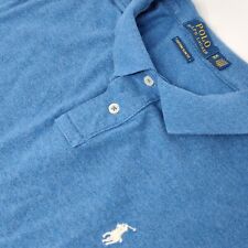 Usado, Camisa polo masculina manga curta Ralph Lauren XL azul personalizada slim fit malha pônei branco comprar usado  Enviando para Brazil