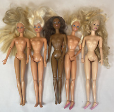 Lote misto de 5 bonecas Barbie Mattel bonecas nuas articuladas braços articulados pernas comprar usado  Enviando para Brazil