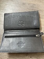 M) Vintage Harley-Davidson Motorcycles Leather Wallet Black Checkbook for sale  Shipping to South Africa