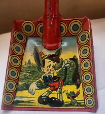 Vintage RARE Pinocchio Tin Litho Shovel Disney 1940 for sale  Shipping to South Africa