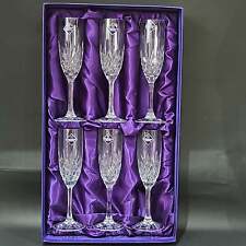 Juego de 6 flautas de champán de cristal de cristal de Edimburgo, en caja. segunda mano  Embacar hacia Argentina