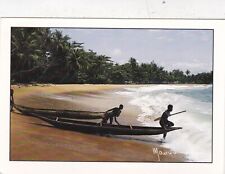 Toholou fishing canoes Ivory Coast Postcard posted 1990 VGC for sale  Shipping to South Africa