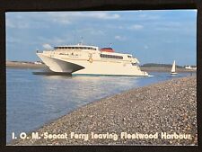 I.O.M. SEACAT FERRY leaving Fleetwood Harbour - POSTCARD, 1996 for sale  Shipping to South Africa